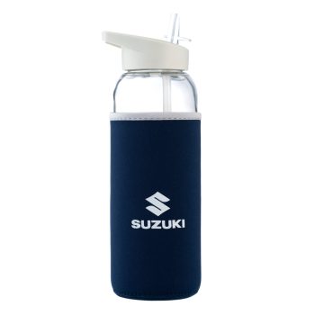 Suzuki Glass Water Bottle (Navy)