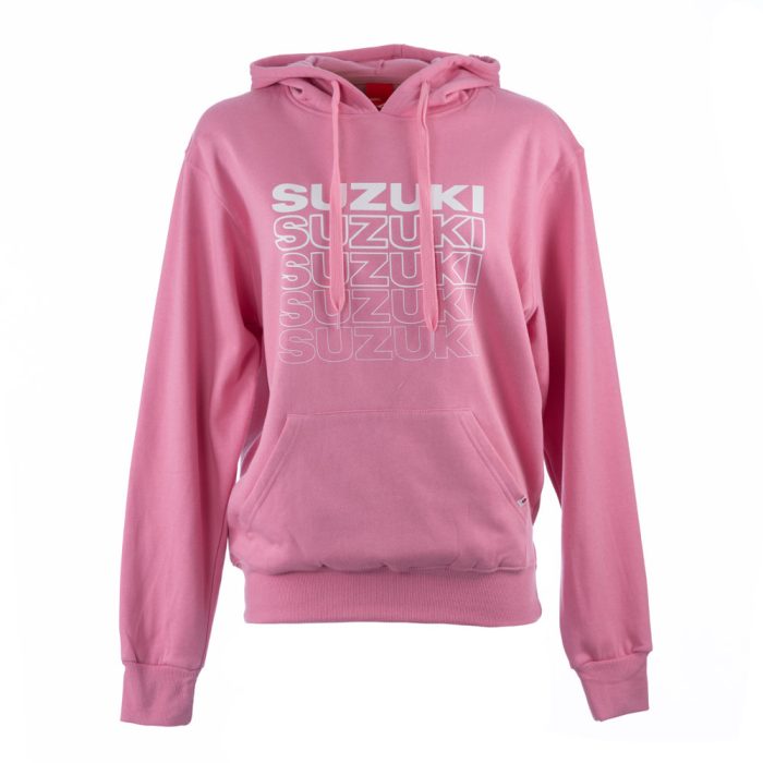Suzuki Ladies Logo Stack Hoodie (Pink)