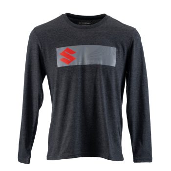Suzuki Mens L/S Logo Tee (Charcoal Melange)