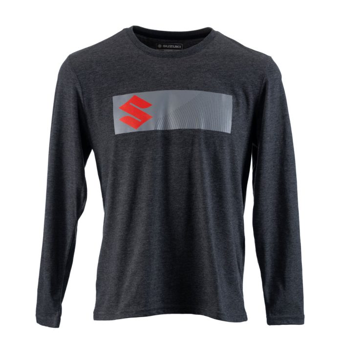 Suzuki Mens L/S Logo Tee (Charcoal Melange)